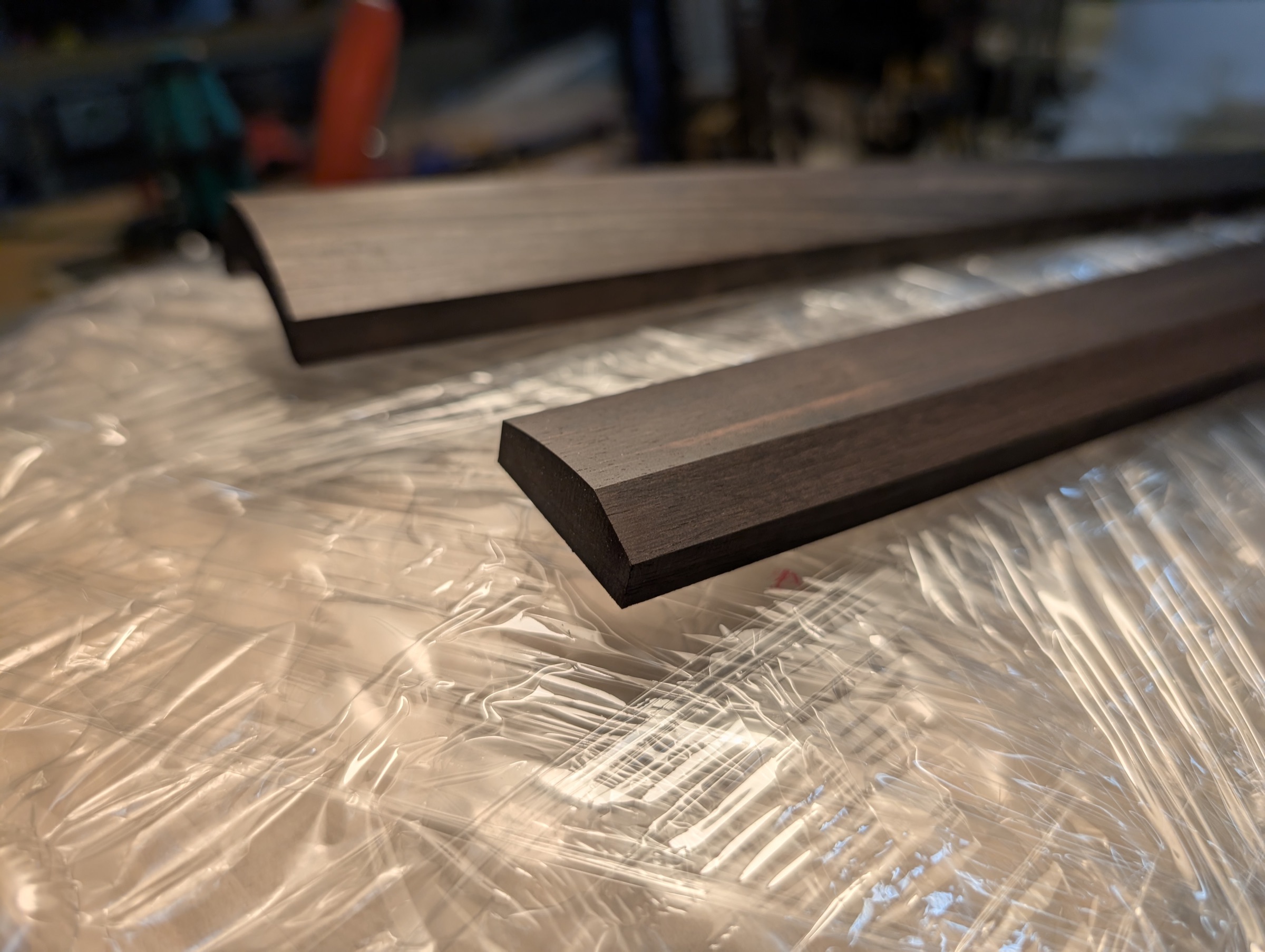 Violin fingerboard blanks milled to compound radius